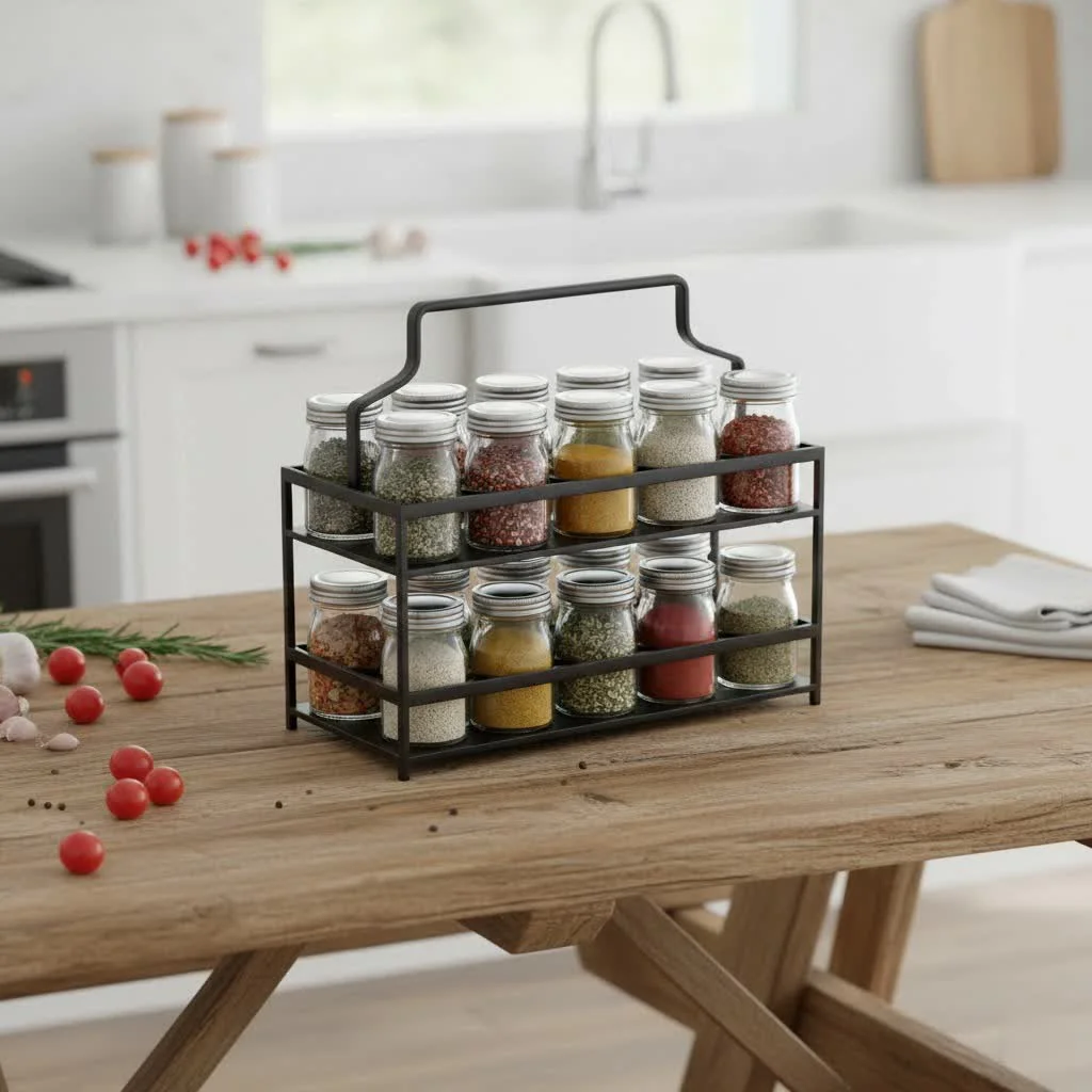 Organize your Kitchen with the Perfect Spice Rack and Jars